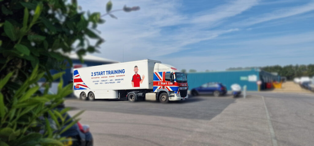 Category C+E HGV Union Jack Blurred