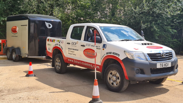 Car and Trailer Landing Page Background